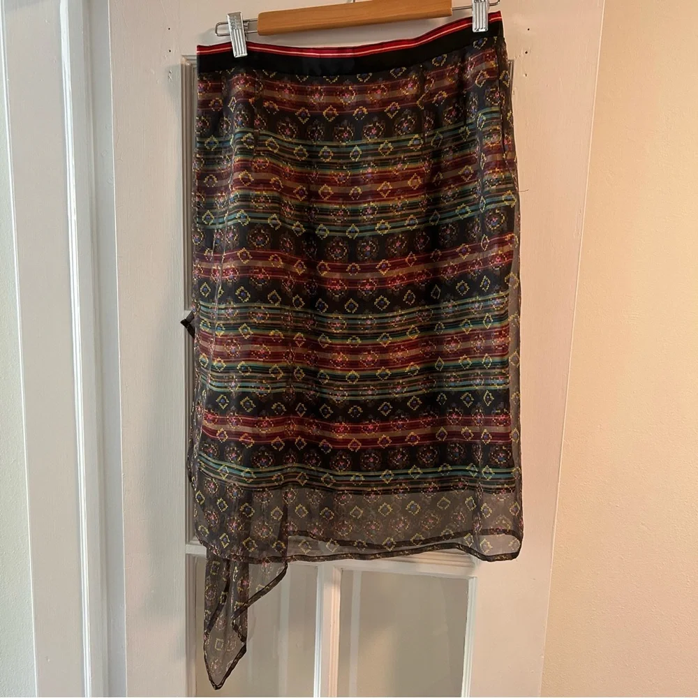 Dries Van Noten Silk Midi Skirt Size 38 - Picture 2 of 10